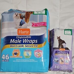 Hartz Disposable Male Dog Wraps And Cat Diapers